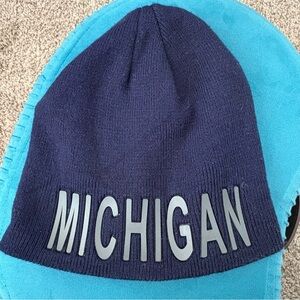 Robin Ruth Michigan Wolverines beanie. Winter, Midwest, warm, unisex, one size.